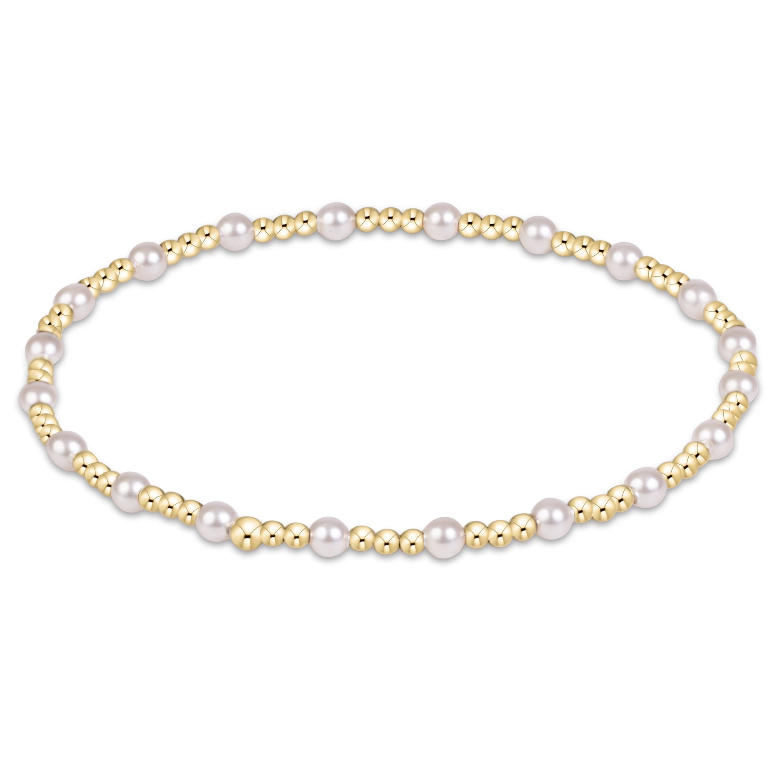enewton 3 mm Sincerity Pearl Bracelet featuring delicate freshwater pearls and 14kt gold-filled beads, available at Be Charmed