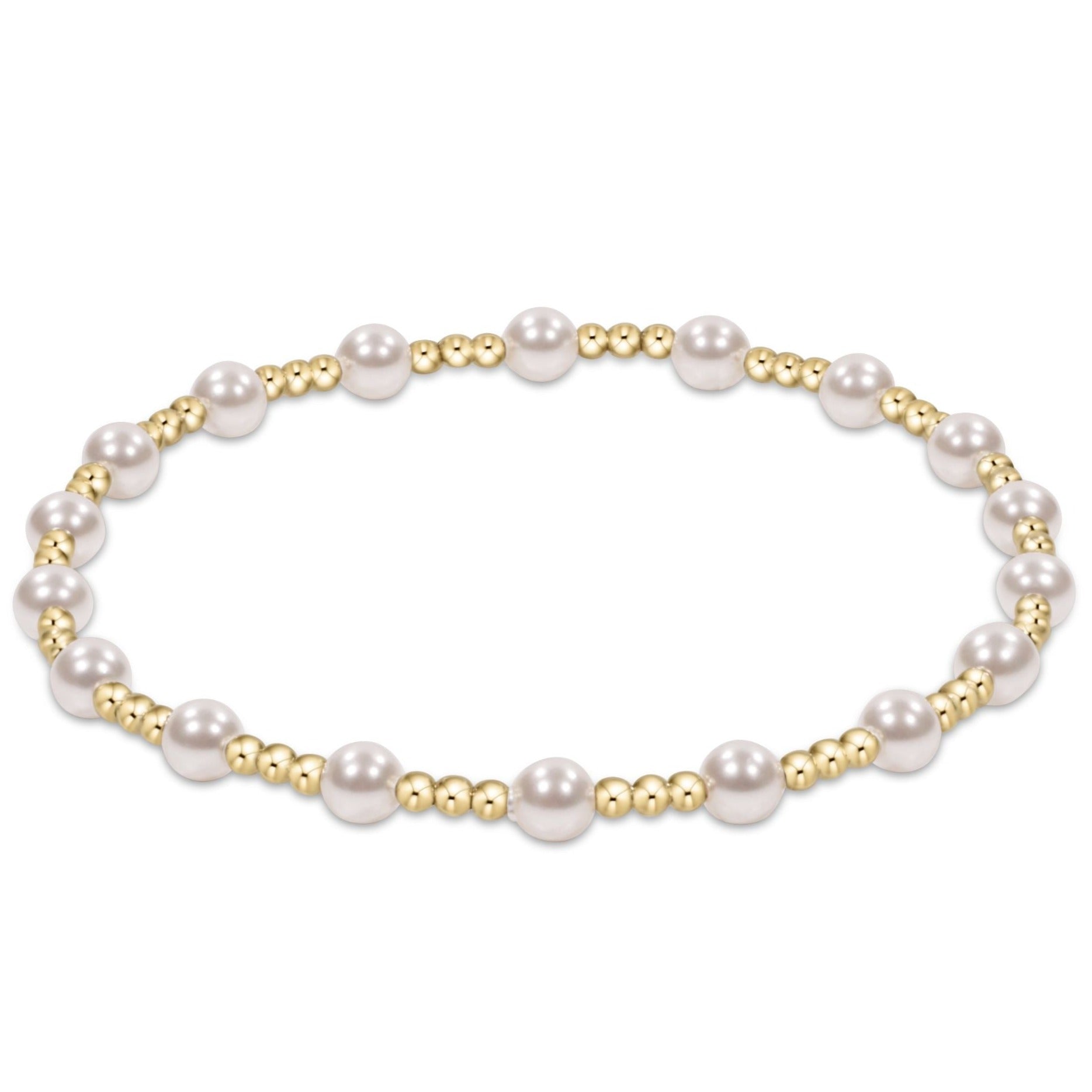 enewton 4 mm Sincerity Pearl Bracelet featuring delicate freshwater pearls and 14kt gold-filled beads, available at Be Charmed