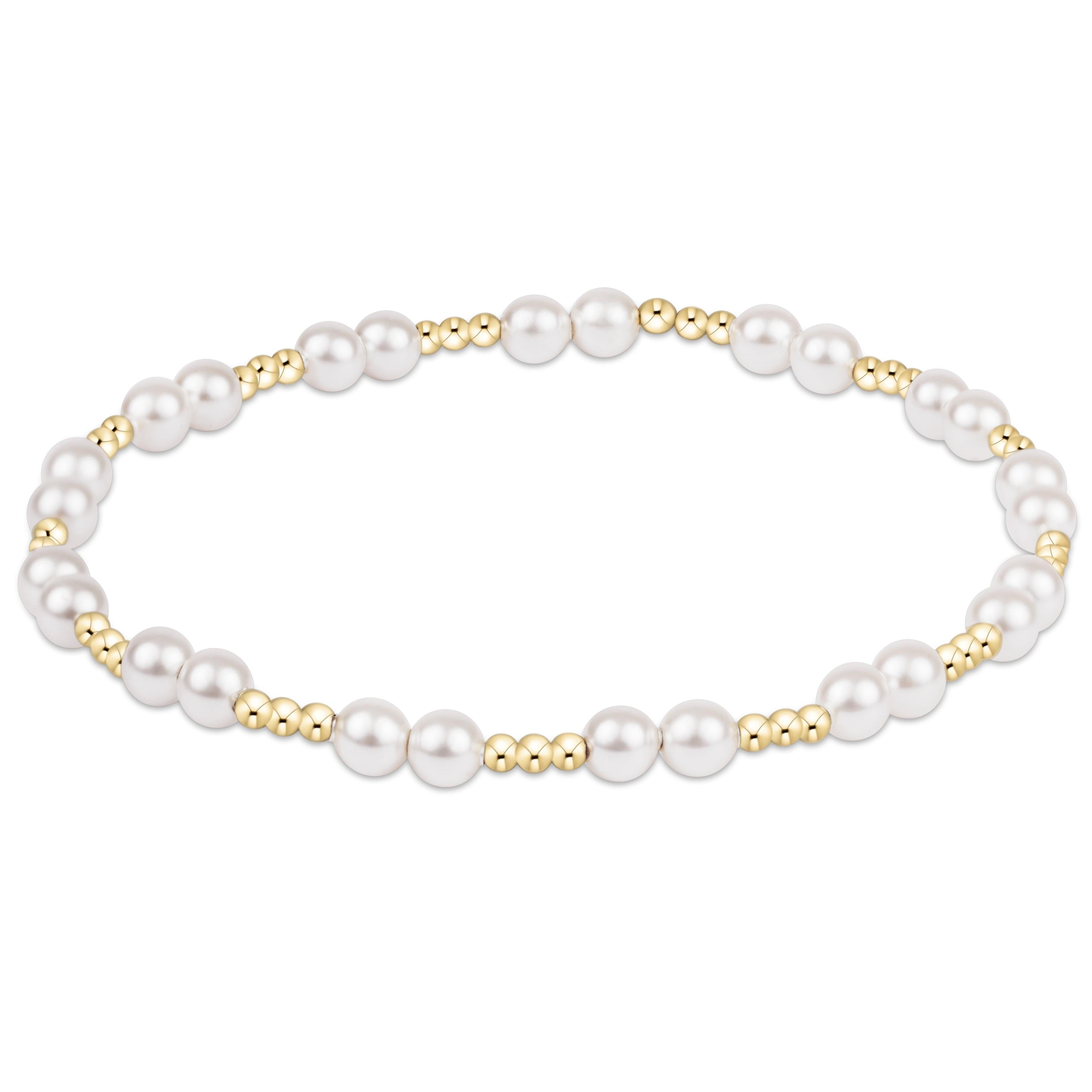 enewton 4 mm Together Pearl Bracelet featuring freshwater pearls and 14kt gold-filled beads, available at Be Charmed