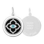 Black Lola Evil Eye Silver Pendant