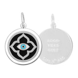 Black Lola Evil Eye Silver Pendant
