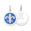 Lola Medium Pendants  Fleur De Lis - Periwinkle