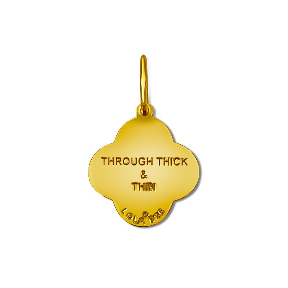 Gold Lola Friendship Tag Pendant Back