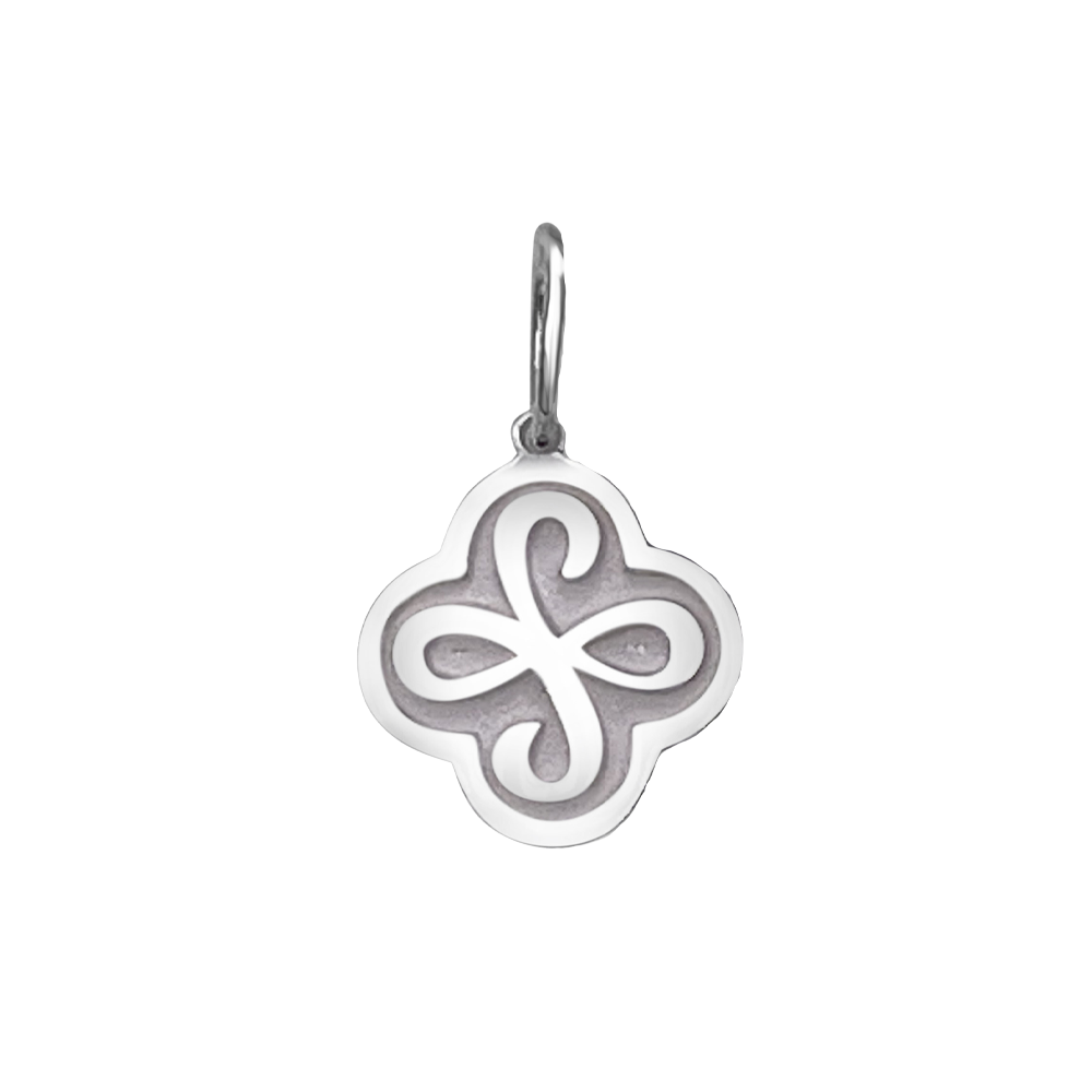 Silver Lola Friendship Tag Pendant Front