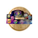 Packaged toy set with colorful labels on a white background. Available at Be Charmed