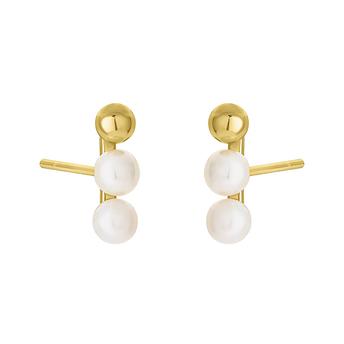 Gold FYB Chelsea Climber Studs 18k gold-plated sterling silver – Available at Be Charmed
