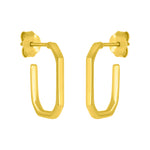 Gold fyb Lex Hoop Earrings in gold vermeil with a sleek, lightweight design. Perfect everyday hoops for casual or dressy looks. Available at Be Charmed.