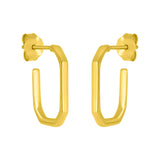 Gold fyb Lex Hoop Earrings in gold vermeil with a sleek, lightweight design. Perfect everyday hoops for casual or dressy looks. Available at Be Charmed.
