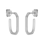Silver fyb Lex Hoop Earrings in gold vermeil with a sleek, lightweight design. Perfect everyday hoops for casual or dressy looks. Available at Be Charmed.
