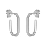 Silver fyb Lex Hoop Earrings in gold vermeil with a sleek, lightweight design. Perfect everyday hoops for casual or dressy looks. Available at Be Charmed.