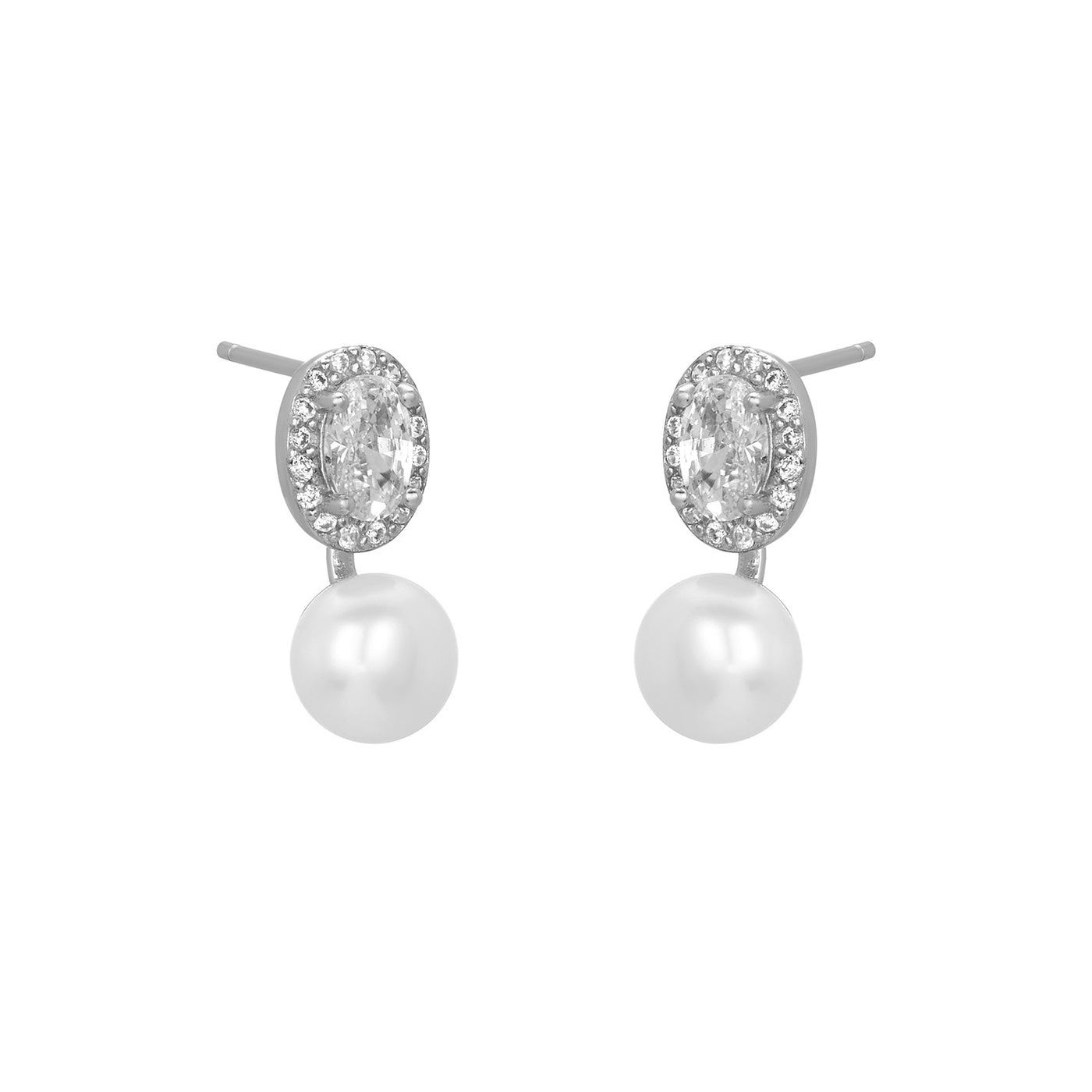 Silver FYB Portia Pearl Earrings in sterling silver – Available at Be Charmed