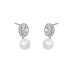 Silver FYB Portia Pearl Earrings in sterling silver – Available at Be Charmed