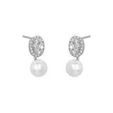 Silver FYB Portia Pearl Earrings in sterling silver – Available at Be Charmed