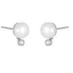 fyb Silver Isadore Pearl Studs