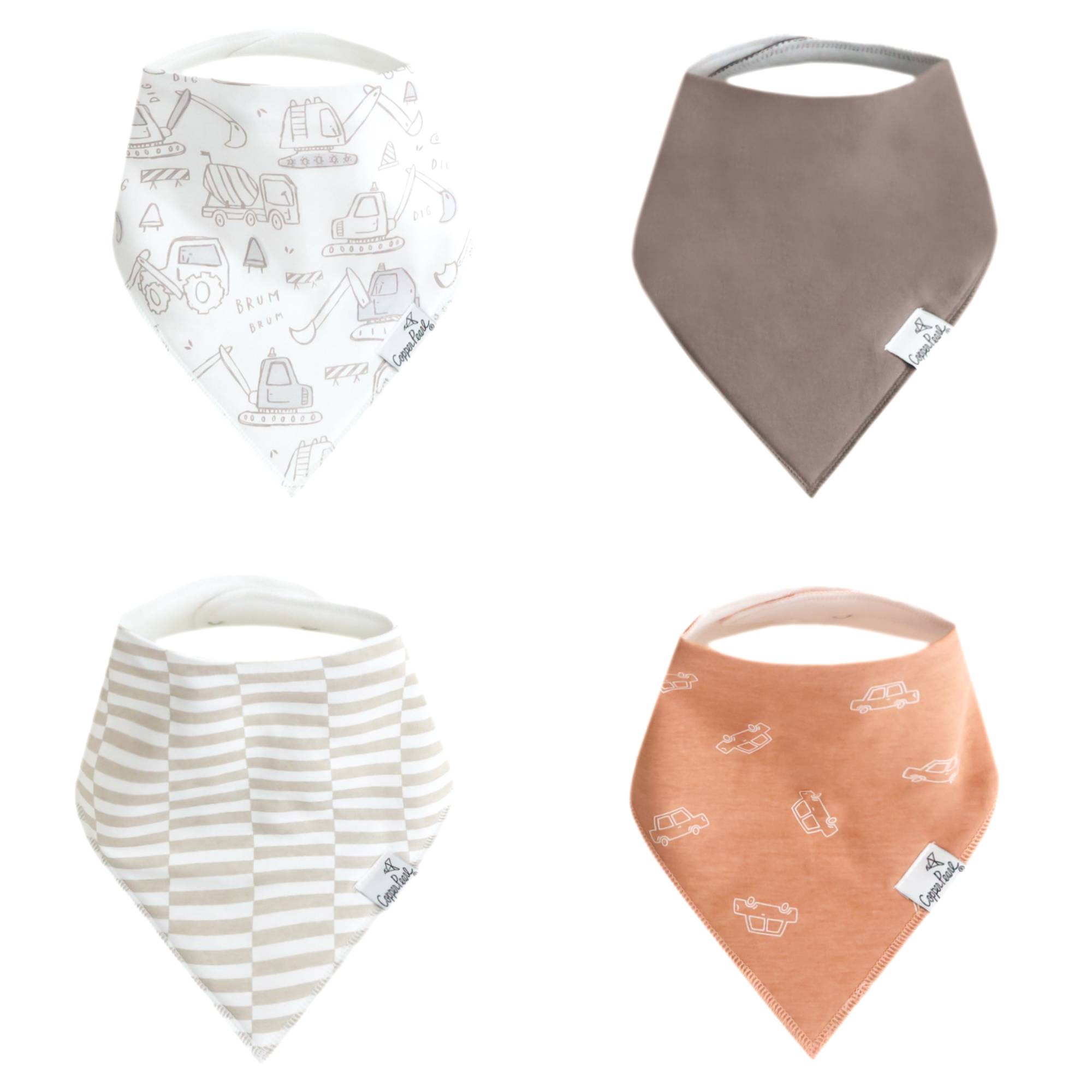 Copper Pearl Bandana Bib Set Gage