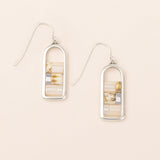 Scout Curated Wears -Good Karma Miyuki Frame Earring - Ivory/Silver