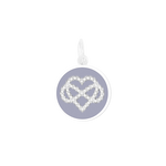 Lola lavender grandmother and granddaughter silver pendant symbolizing love, family, and connection by Be Charmed. Available at Be Charmed