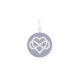 Lola lavender grandmother and granddaughter silver pendant symbolizing love, family, and connection by Be Charmed. Available at Be Charmed