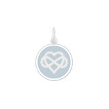 Lola pale grey grandmother and granddaughter silver pendant symbolizing love, family, and connection by Be Charmed. Available at Be Charmed