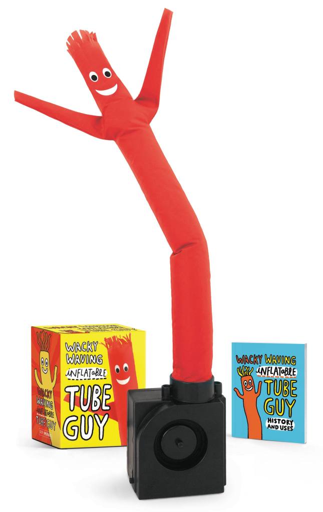Hachette Wacky Waving Inflatable Tube Guy miniature figure with a colorful flailing design, available at Be Charmed