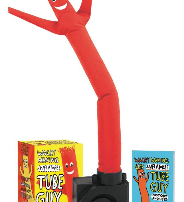 Hachette Wacky Waving Inflatable Tube Guy miniature figure with a colorful flailing design, available at Be Charmed