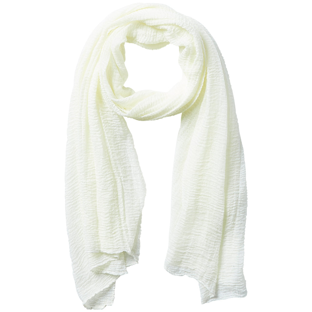 Ivory insect shield scarf on a white background. Available at Be Charmed