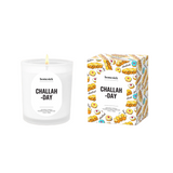 Homesick 'Challah Day' candle and packaging on a white background. Available at Be Charmed. 