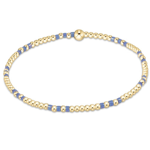 enewton Bright Blue Hope Joy Pattern 2mm Bead Bracelet 