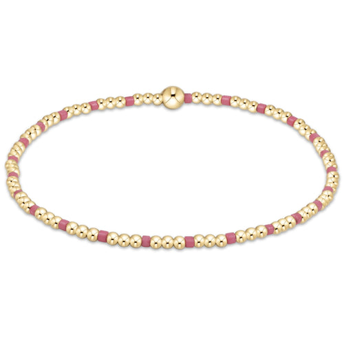 enewton Bright Pink Hope Sincerity Pattern 2mm Bead Bracelet 
