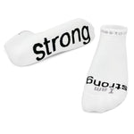 Notes To Self I am Strong Socks White