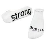 Notes To Self I am Strong Socks White