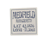 Paint the Town Medfield Lat/Long Coaster