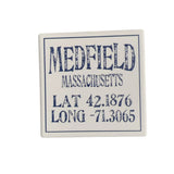 Paint the Town Medfield Lat/Long Coaster