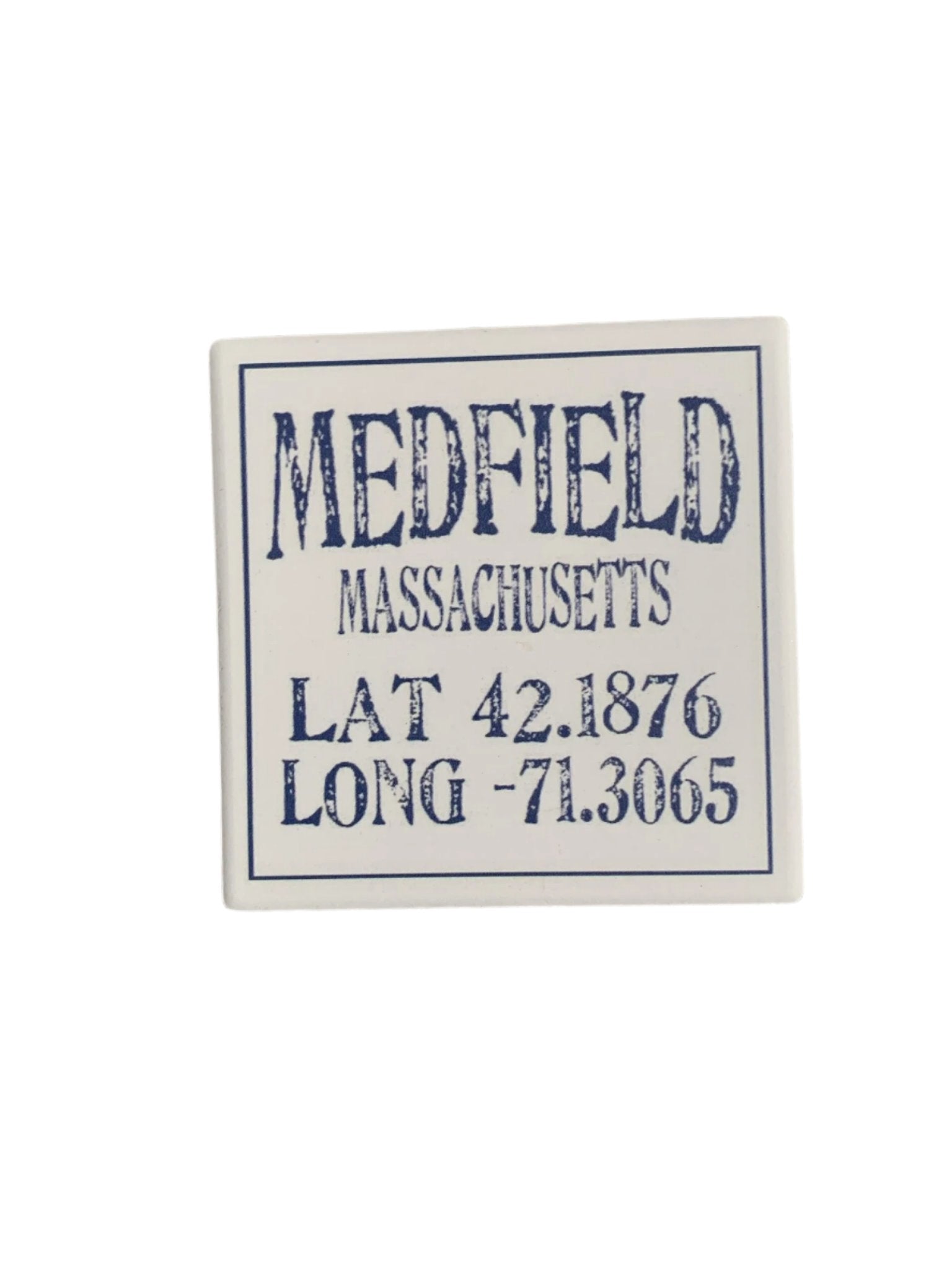 Paint the Town Medfield Lat/Long Coaster