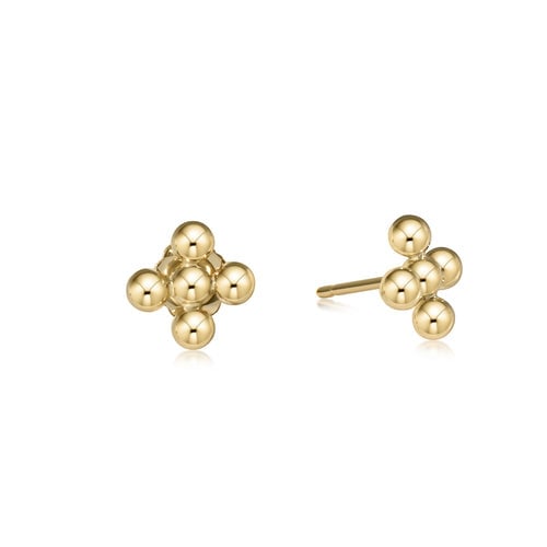 enewton 3mm Classic Beaded Signature Cross Earring