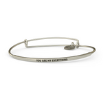 &LIVY Silver POSY Bangle You Are My Everything Bracelet
