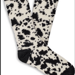 UGG Leslie Graphic Crew Socks Black/White Gazella