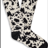 UGG Leslie Graphic Crew Socks Black/White Gazella
