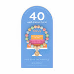 Jilzarah 40th Birthday Bracelet – handcrafted colorful bracelet celebrating 40 years. Available at Be Charmed.