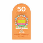 Jilzarah 50th Birthday Bracelet – handcrafted colorful bracelet celebrating 50 years. Available at Be Charmed.