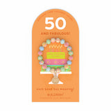 Jilzarah 50th Birthday Bracelet – handcrafted colorful bracelet celebrating 50 years. Available at Be Charmed.