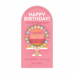 Jilzarah Cheers Birthday Bracelet – colorful handcrafted bracelet for celebrating birthdays at any age. Available at Be Charmed.