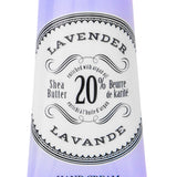 Lavender hand cream tube with branding on a white background. Available at Be Charmed