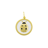 Lola Ladybug Gold Alpine White Pendant 