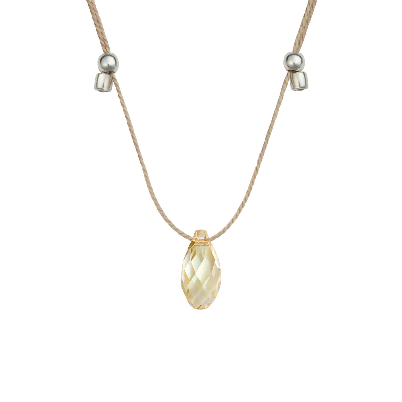 &LIVY Gr Luminous on Silver Hyevibe Crystal Slider Necklace