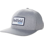 Gray cap with 'Medfield 02052' logo on a white background. Available at Be Charmed