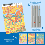 Lifelines FlowArt Dot-By-Letter meditative art pad featuring guided letter keys and colorful markers available at Be Charmed