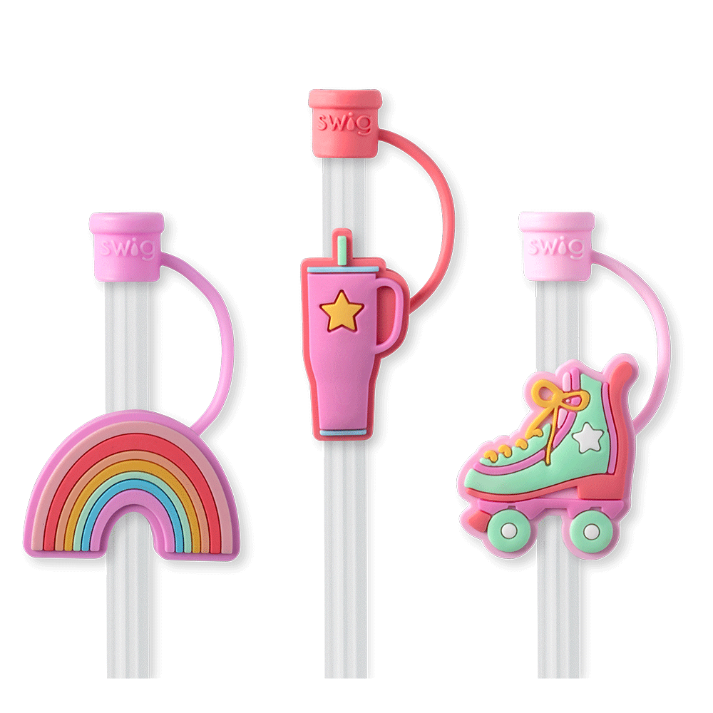 Swig Roller Rink Straw Topper Set 