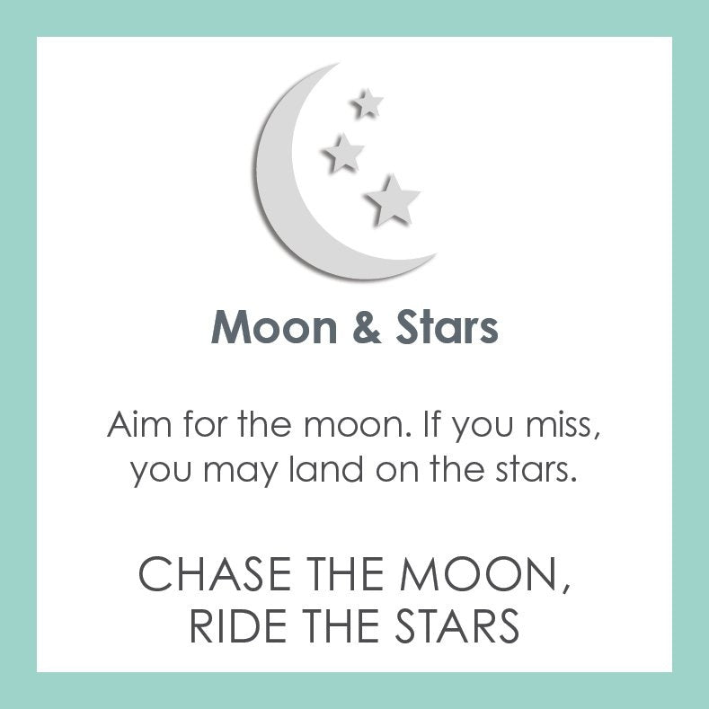 Product card for Lola Pendant Moon & Stars. Available at be Charmed