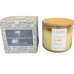 Lola & Bean 16oz 3 Wick Soy Candle in Vanilla Pumpkin—seasonal fall fragrance candle. Available at Be Charmed